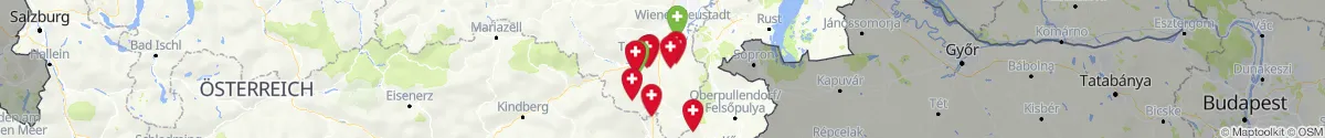 Kartenansicht für Apotheken-Notdienste in der Nähe von Hochneukirchen-Gschaidt (Wiener Neustadt (Land), Niederösterreich)